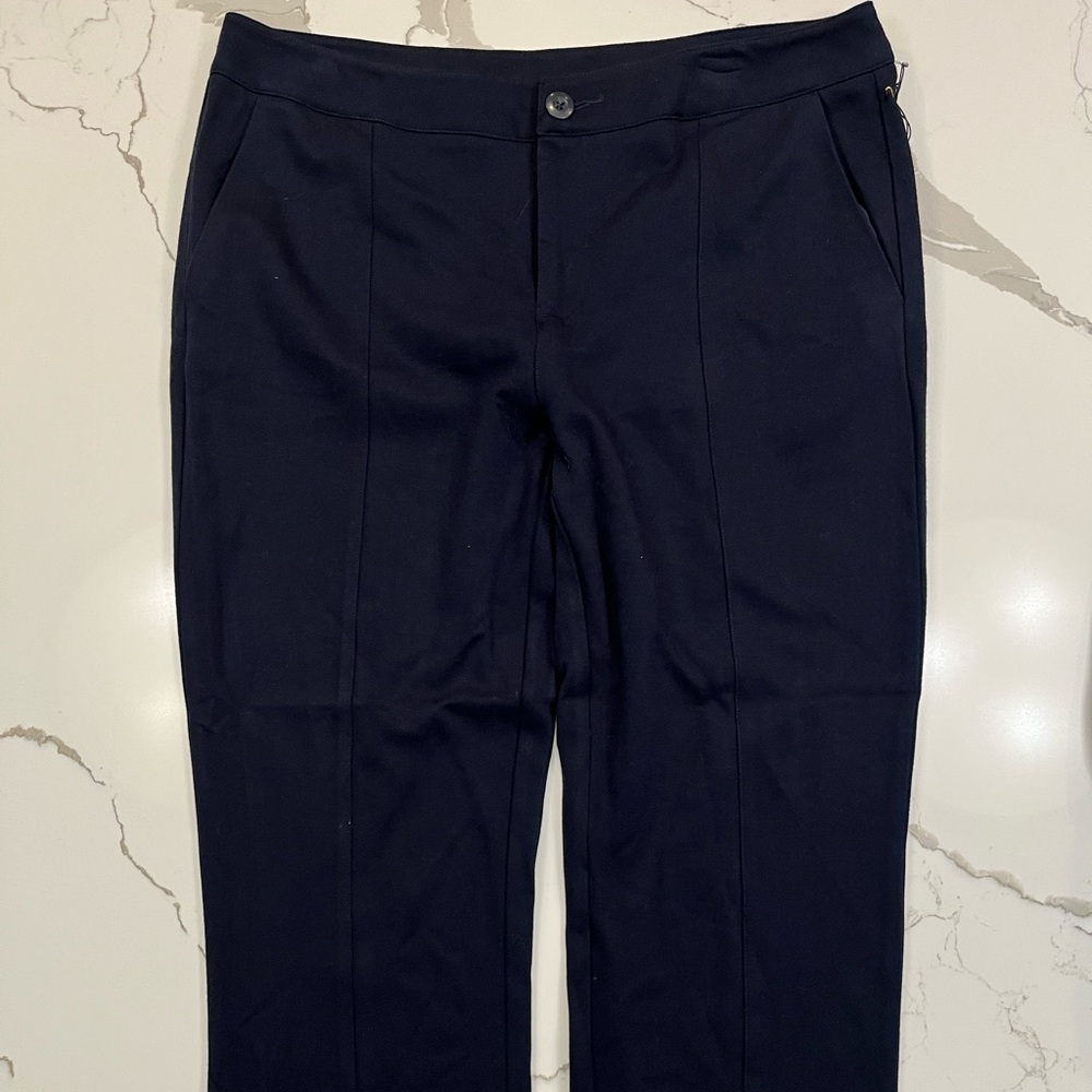 CAbi Blue Dress Pants Straight-Leg Design, Size 12